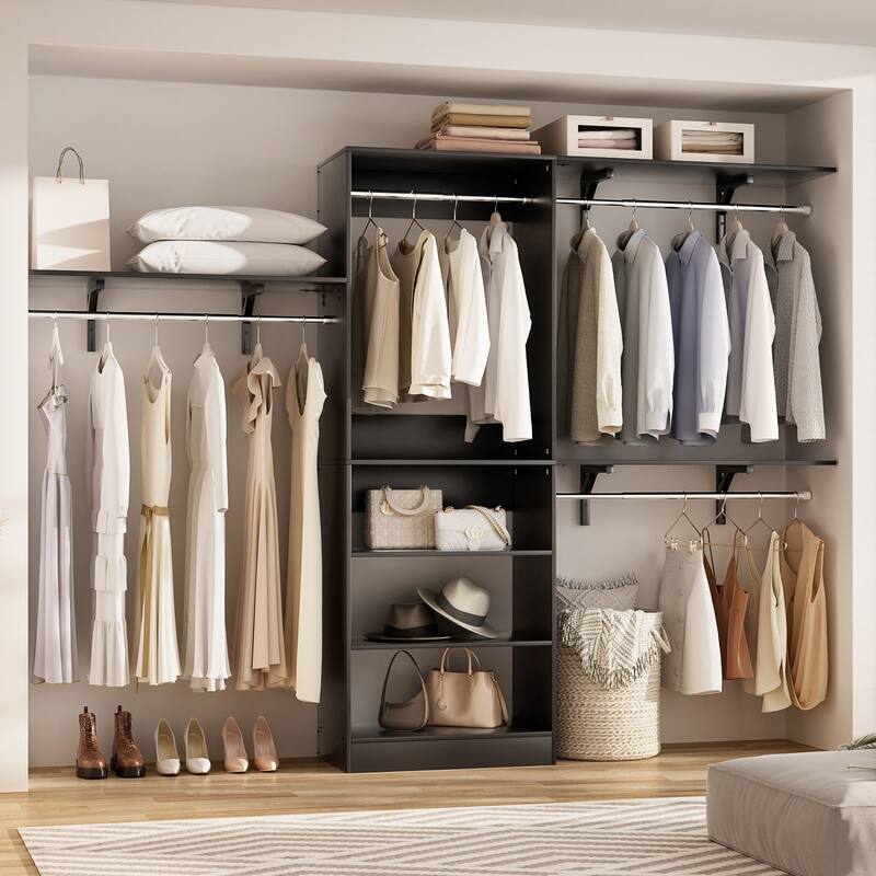 96'' W Adjustable Closet Organizer System for Walk-in and Reach-in Closet