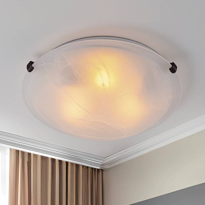 C Cattleya Flush Mount Ceiling Light with Clouded Glass