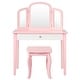 preview thumbnail 14 of 16, Costway Kids Vanity Set Princess Makeup Dressing Play Table Set - See Details