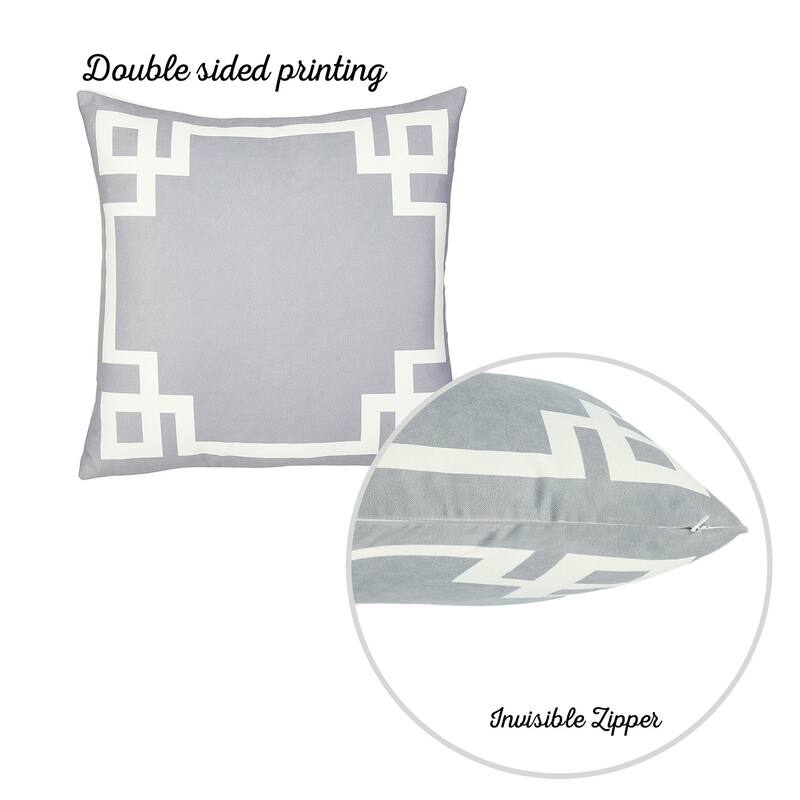 Geometric Greek Key Decorative Throw Pillow Cover