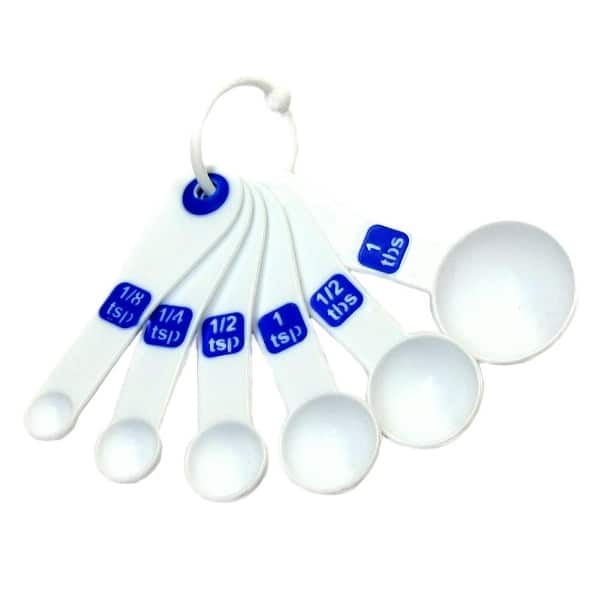 slide 2 of 4, Chef Craft EZ-Read Large Print Plastic 6 Piece Measuring Spoon Set, 1/8 tsp, 1/4 tsp, 1/2 tsp, 1 tsp, 1/2 tbsp, 1... 1 Set