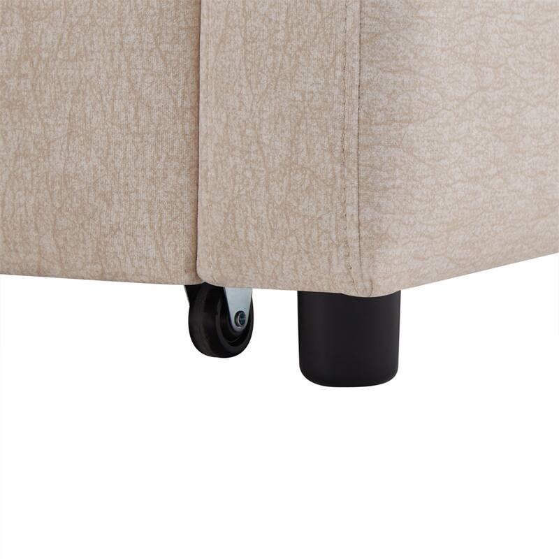 Convertible Sofa Bed with 3 USB Ports, 2 Side Pockets,2 Cup Holders