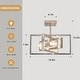 preview thumbnail 40 of 61, Zjvaive 3-Light Rectangular Semi Flush Mount Ceiling Light Farmhouse Metal Cage Light Fixture
