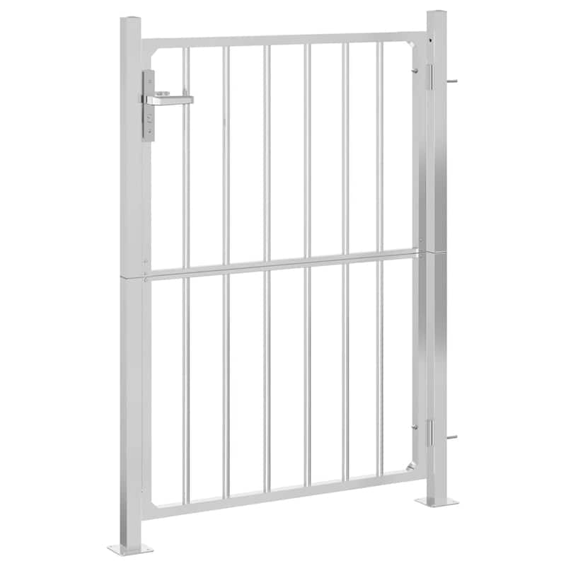 vidaXL Garden Gate Locking Fence Entrance Barrier Patio Lawn Stainless Steel