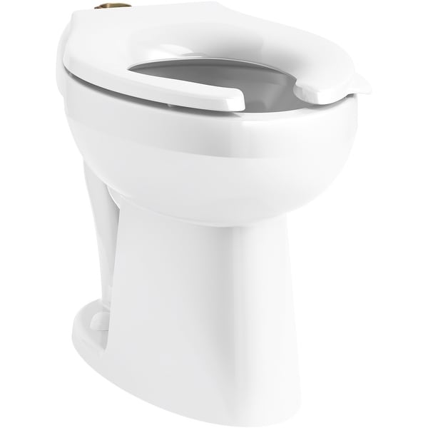 Kohler K-96057-SSL Highcliff Ultra Elongated Chair Height Toilet Bowl Only with Bedpan Lugs and Antimicrobial Finish - White