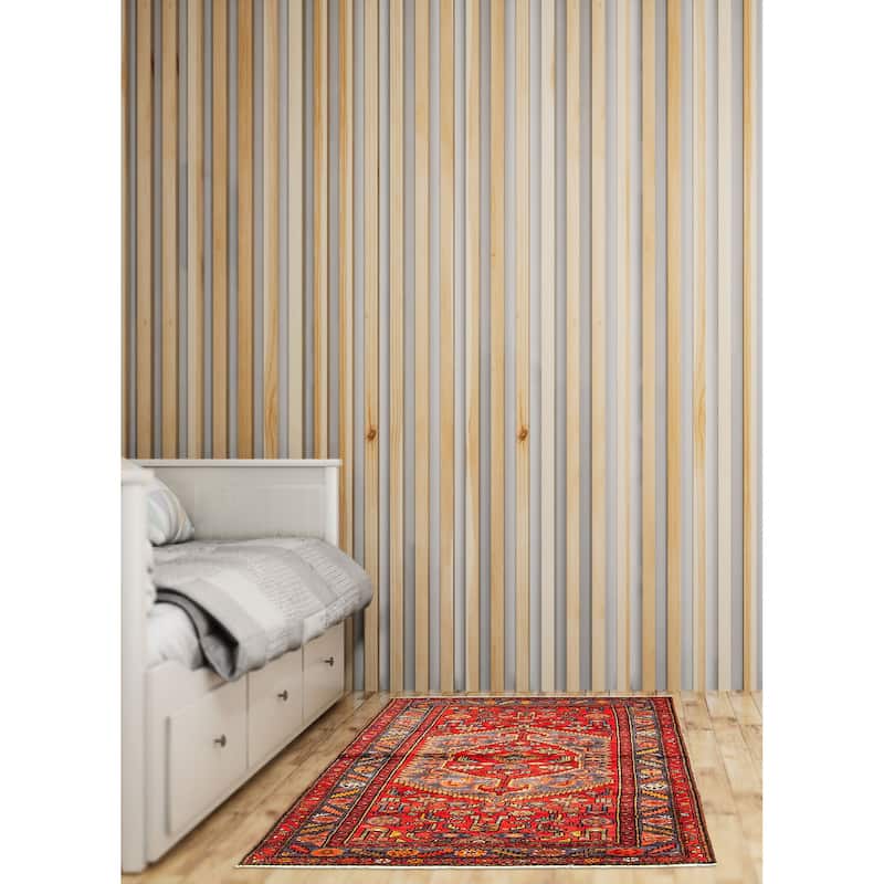 ECARPETGALLERY Hand-knotted Andelz Red Wool Rug - 3'11 x 6'6