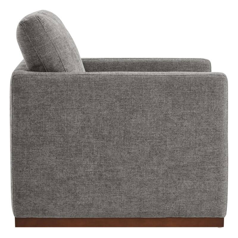 Spruce & Spring Modern Swivel Accent Chair with Wooden Base