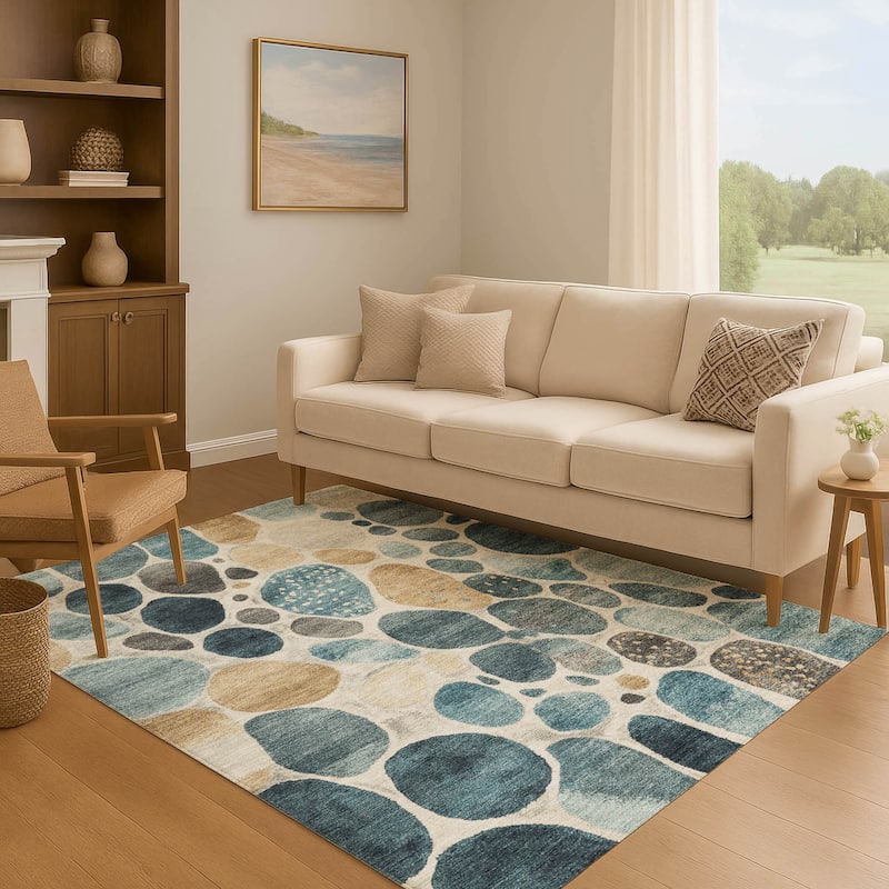 Premium Washable Super Soft Contemporary Cobble Mayfield Rug