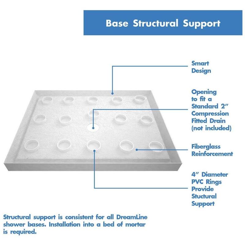 DreamLine DLT-1142480 SlimLine 48" L x 42" W Square Shower Base with