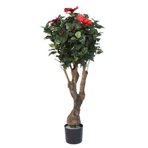 Pure Garden 48 Inch Hibiscus Tree with Flowers