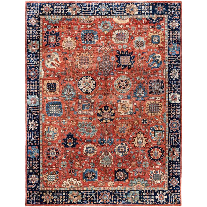 Serapi One-of-a-Kind Hand-Knotted Area Rug - Red - 9' 0" x 11' 9"