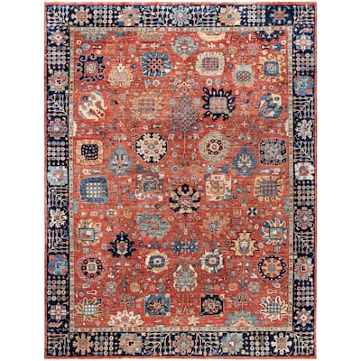 Serapi One-of-a-Kind Hand-Knotted Area Rug - Red - 9' 0" x 11' 9"