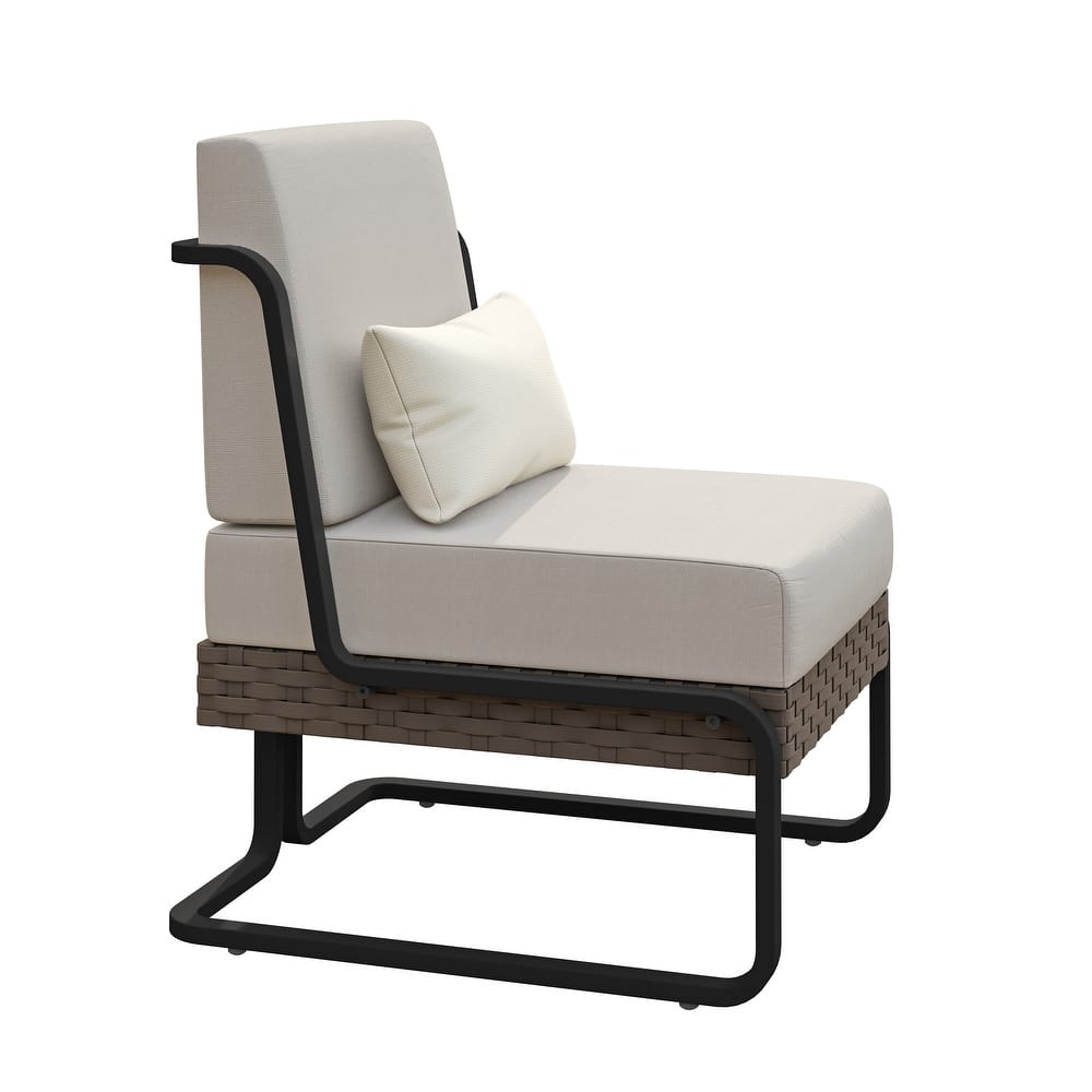 Corvus Akrotiri Outdoor Wicker Club Chair Set (Set of 2) with Olefin Cushions