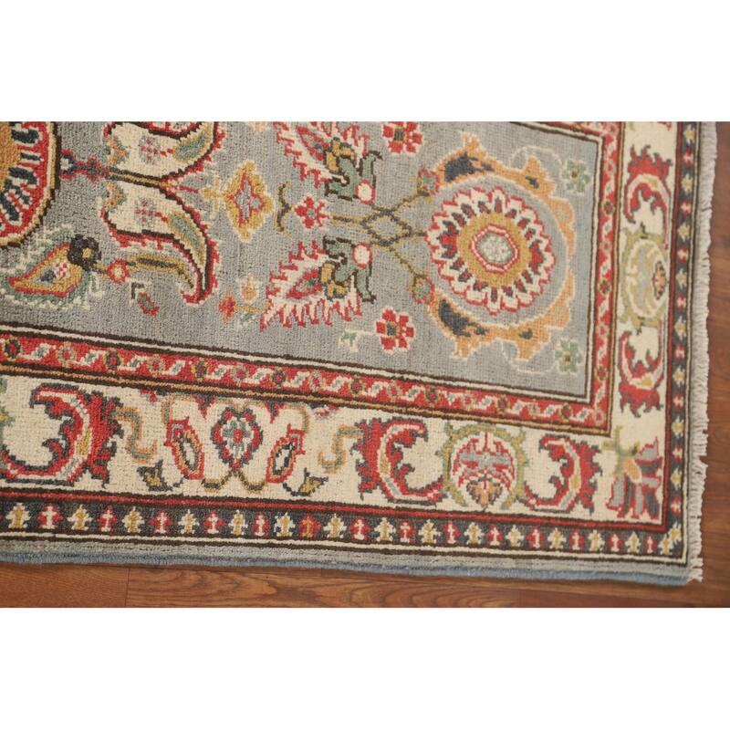 Floral Kazak Runner Rug Hand-Knotted Wool Carpet - 2'2" x 5'7"