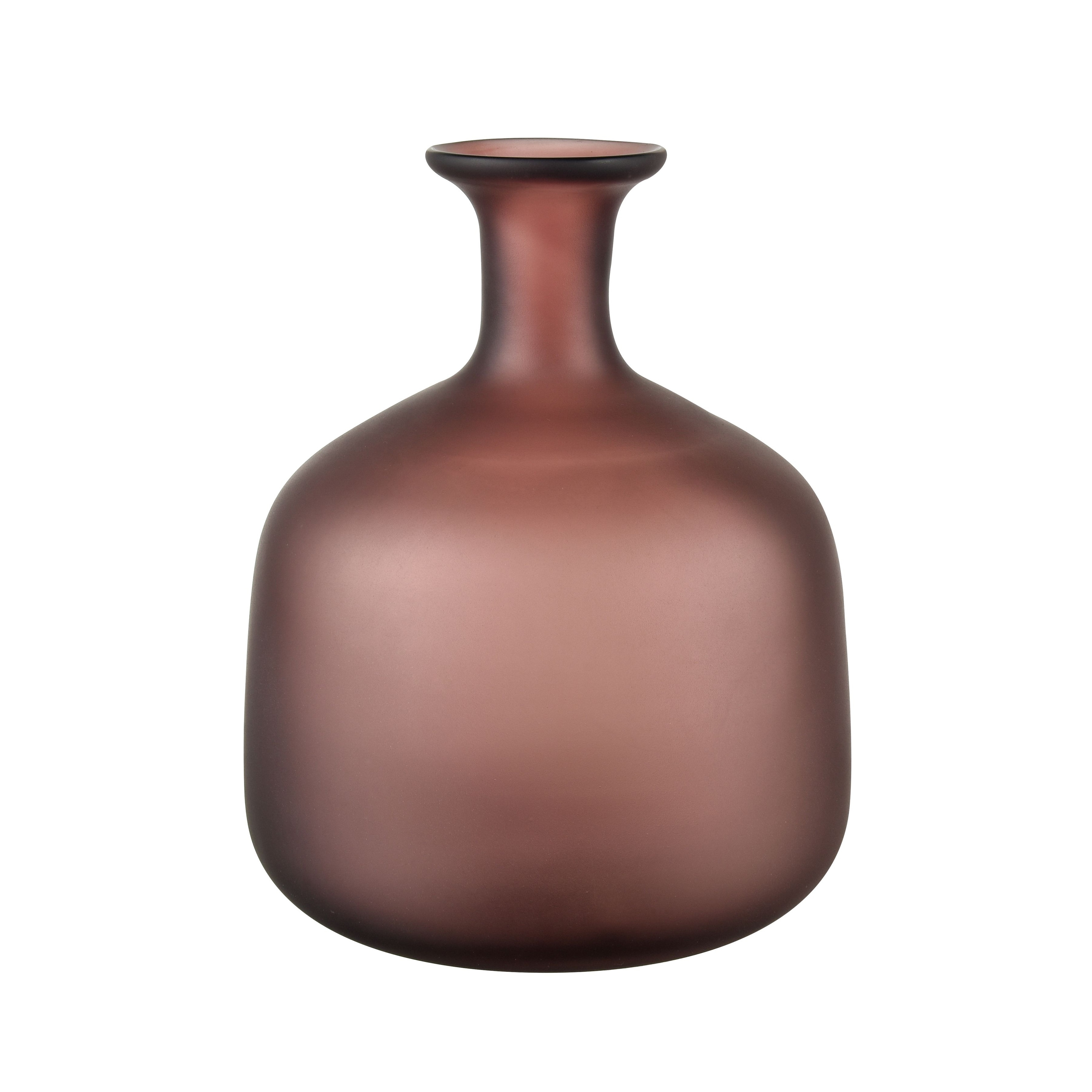 Atlas Riven Matte Marsala Colored Glass Vase