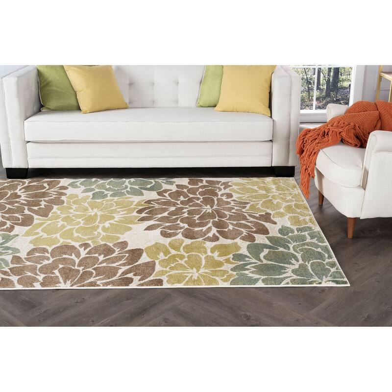 Decora Transitional Floral Indoor Area Rug