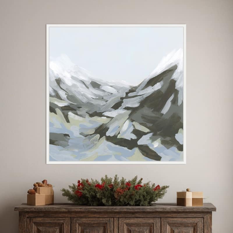 Ice Slope II by June Erica Vess Framed Canvas Wall Art Print - Sylvie White
