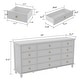 preview thumbnail 12 of 56, Timechee 63'' W Dresser White Chest Srorage Cabinet Lacquer Drawers