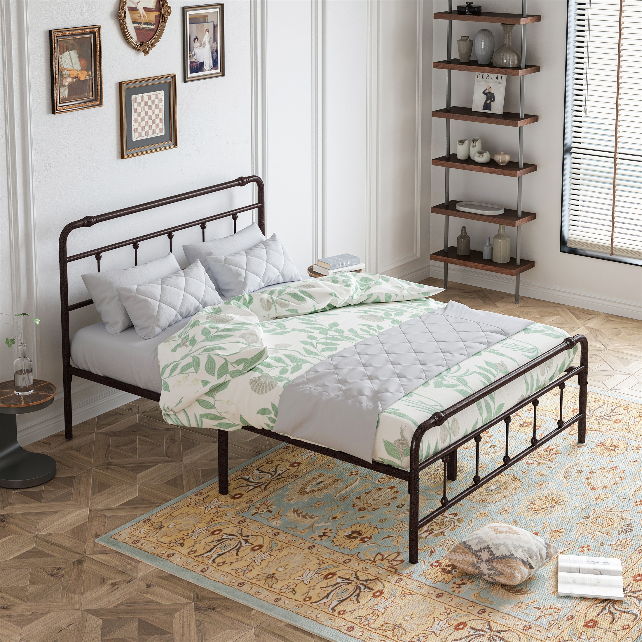 Victorian style queen online bed frame