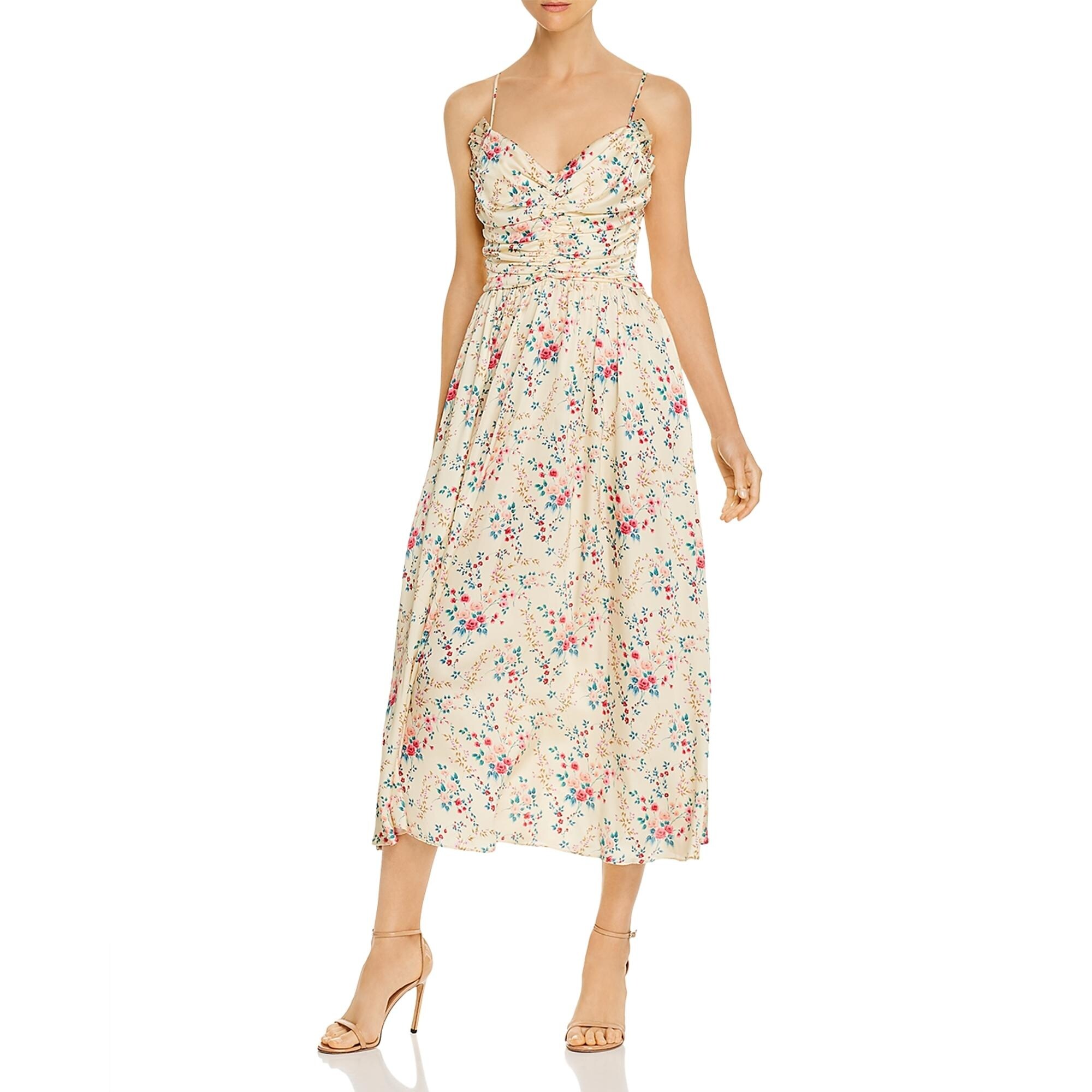 jill jill stuart yellow floral gown