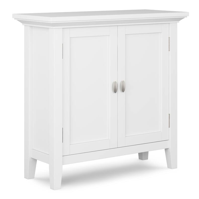 WYNDENHALL Mansfield SOLID WOOD 32 inch Wide Transitional Low Storage Cabinet - 32"w x 14"d x 31"h