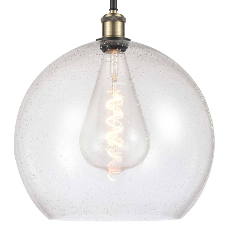 Innovations Lighting 516-1S-17-14 Athens Pendant Athens 14" Wide - Black Antique Brass / Seedy