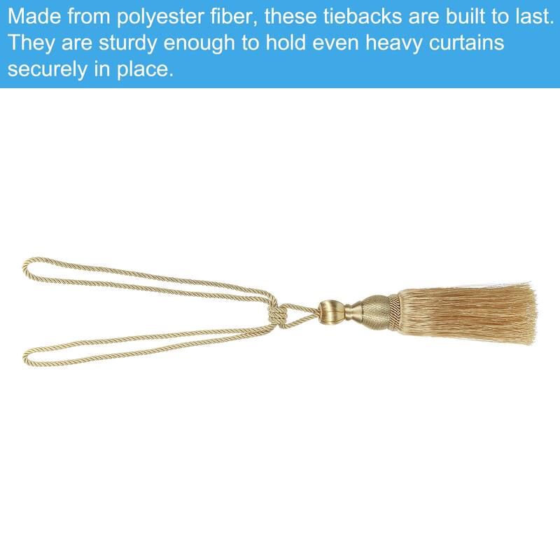 2 Pack 16" Elegant Handmade Curtain Tiebacks Home Office Decorative