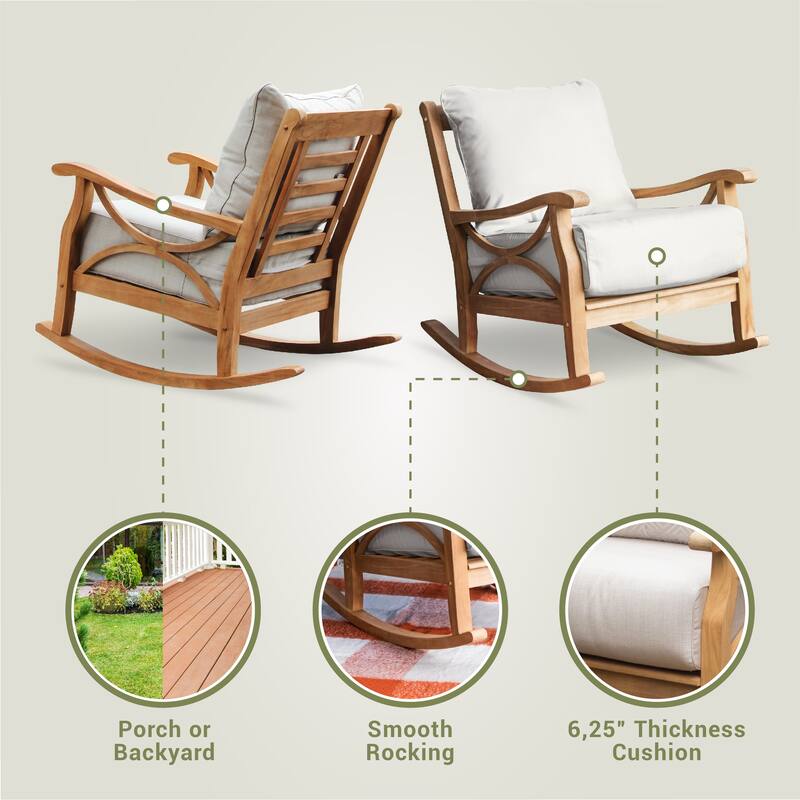 Cambridge Casual Lowell 3-Piece Teak Patio Chat Set