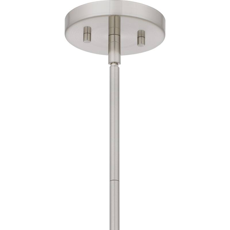 Brushed Nickel Four Light Pendant from the Quoizel Pendant Collection