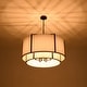 preview thumbnail 7 of 11, America Traditional 6-Light Two-layer Drum Fabric Pendant Chandelier - 28.1in