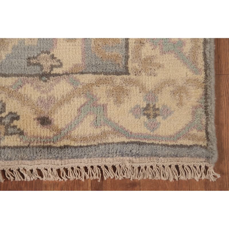 Transitional Oushak Runner Rug Hand-Knotted Wool Carpet - 2'7"x 7'10"