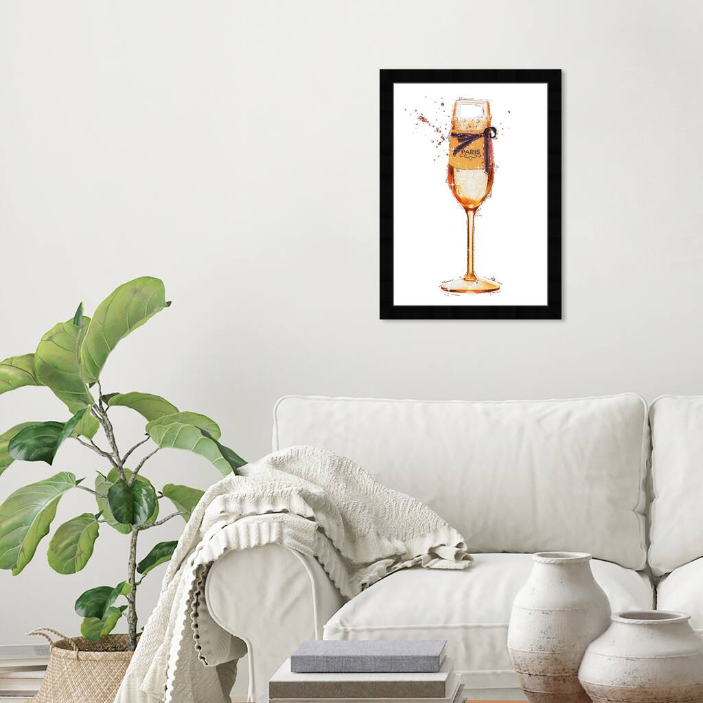 Wynwood Studio Prints Drinks and Spirits The Orange Toast White and Glam Wall Art Canvas Print