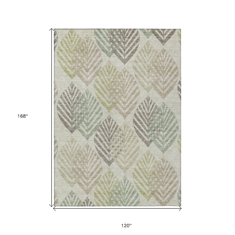 HomeRoots Floral Transitional Rectangle Outdoor Rug