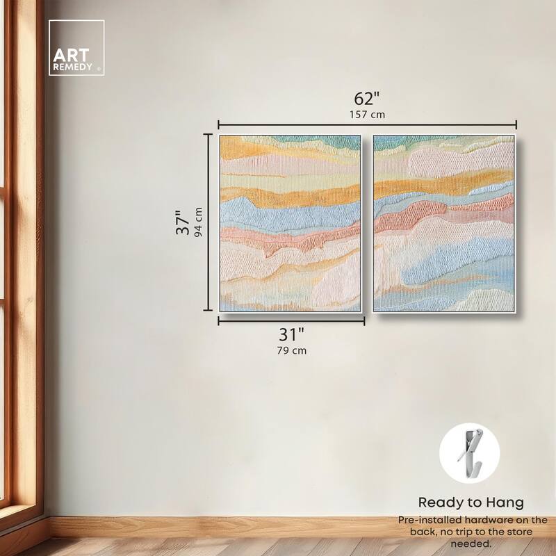 Morning Calm III Canvas Set of 2 by Art Remedy