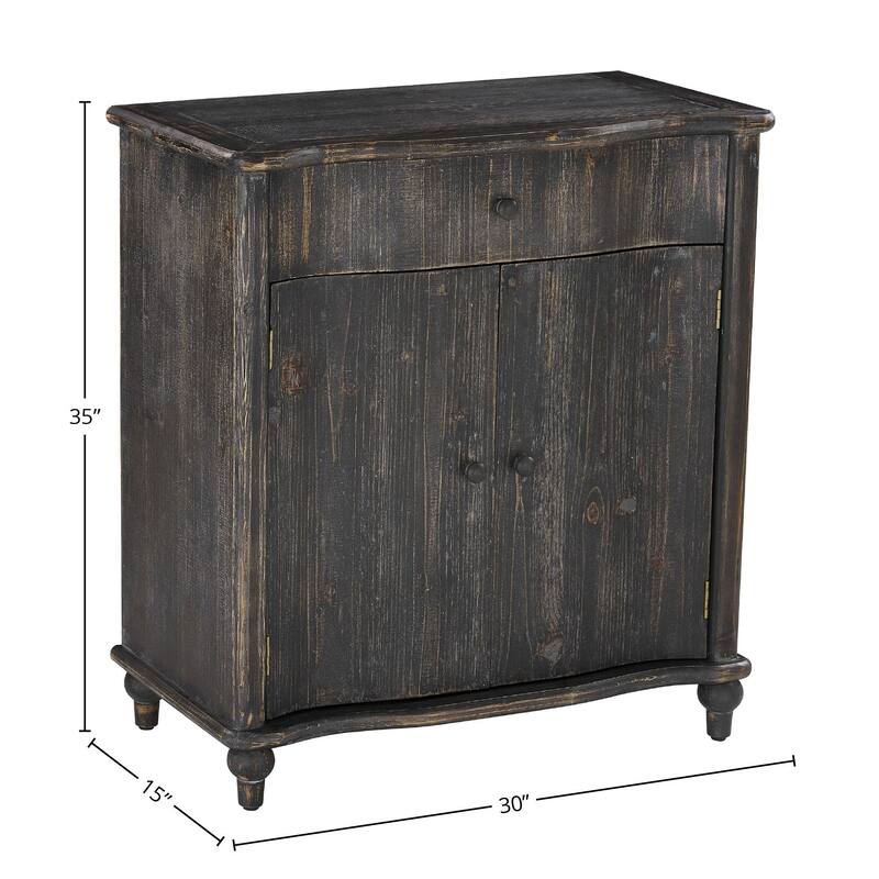 Jamison Fir Wood End Table, Dark Brown