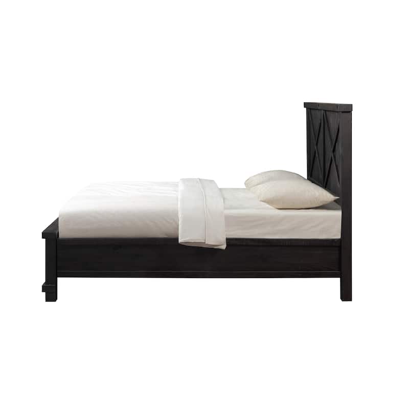 Yosemite Solid Wood Footboard Storage Bed in Cafe