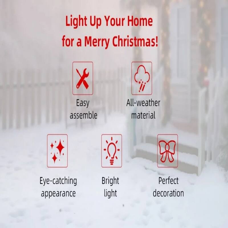 5ft Lighted Christmas Deer Set, 3-Piece Reindeer Holiday Decor - Golden