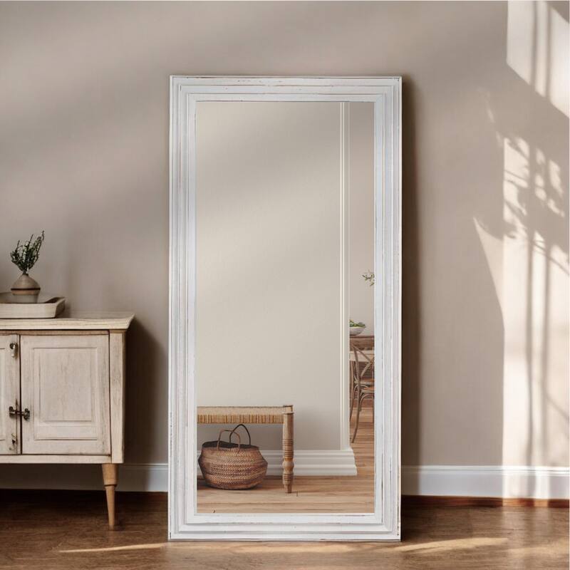 Brockport Full Length Wall Mirror, White