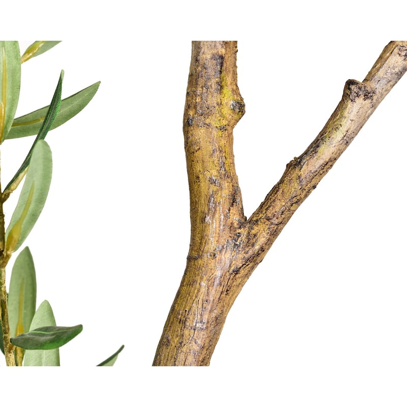 Artificial Olive Tree in White Decor Pot