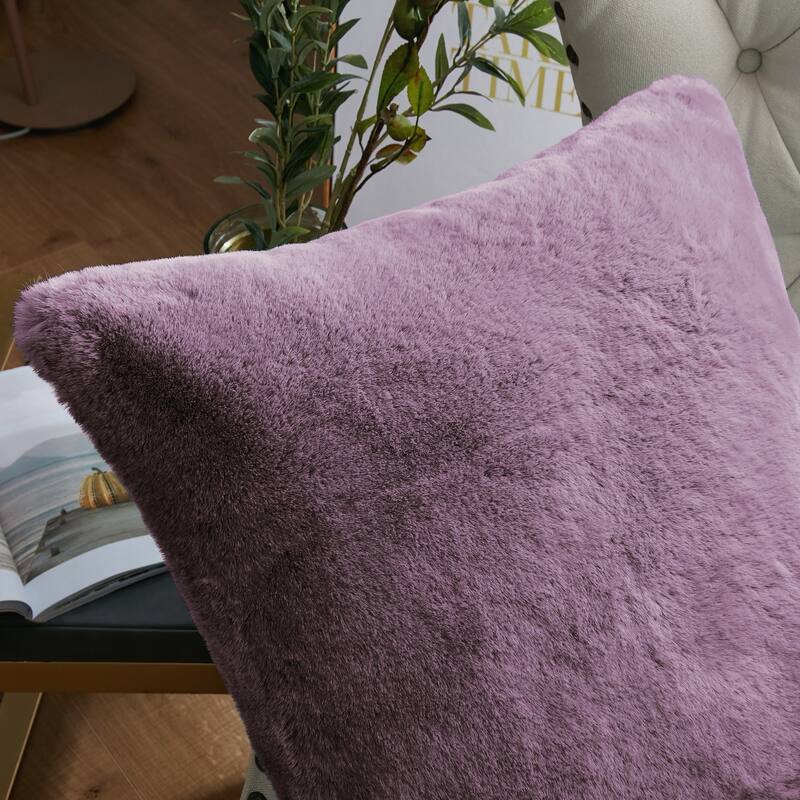 Serenta Heavy Fauxfur Pillow Shell 2 PC Set, NO INSERT