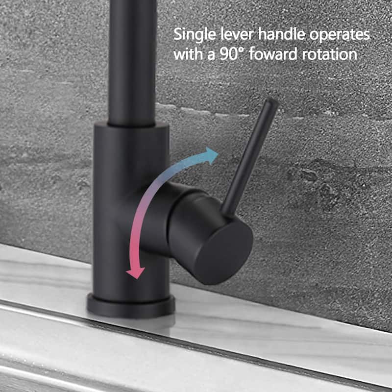BATHLET Single Handle High Arc Kitchen Faucet with Pull Down Sprayer