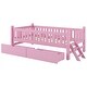 preview thumbnail 17 of 22, Low Twin Platform with 2 Drawers & Guardrails for Kids Room