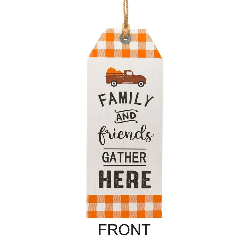 23.5" Reversible Friends and Jolly Christmas Tag Sign