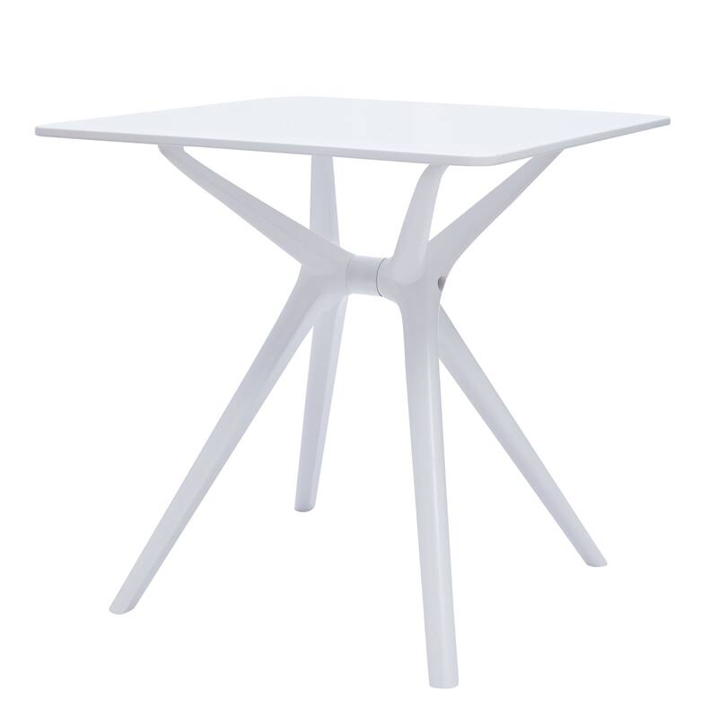 Midcentury Polypropylene Side Table - White