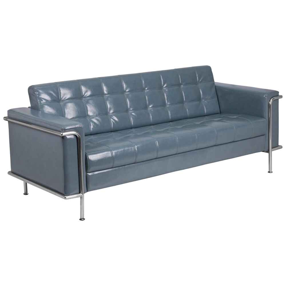 Shop Offex Hercules Lesley Series Contemporary Gray Leather Sofa