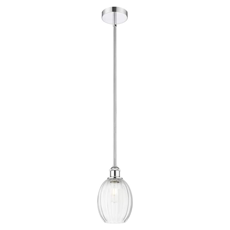 Innovations Lighting Endless Possibilities Edison - Preston - 1 Light 6" Bulb Shade Stem Hung Mini Pendant - Clear/Polished Chrome