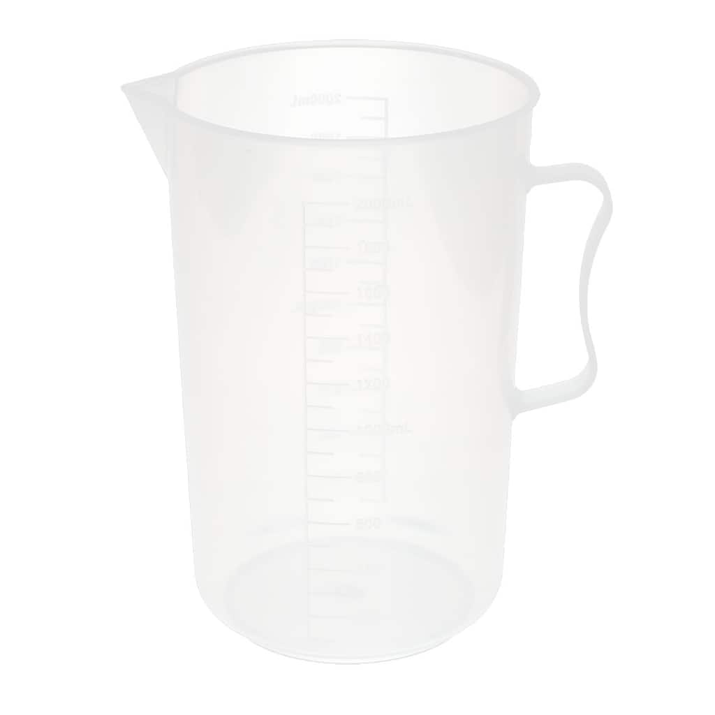 Kitchen Labotary 2000mL Plastic Measuring Cup Jug Pour Spout Container - Clear