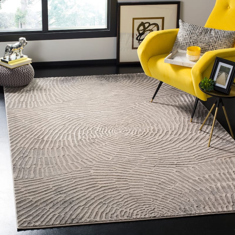 SAFAVIEH Meadow Isgard Modern Abstract Rug - 4' x 6' - Taupe
