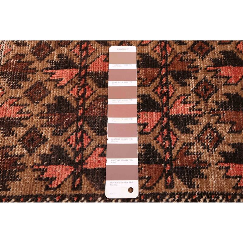 ECARPETGALLERY Hand-knotted Baluch Light Brown Wool Rug - 3'11 x 7'3