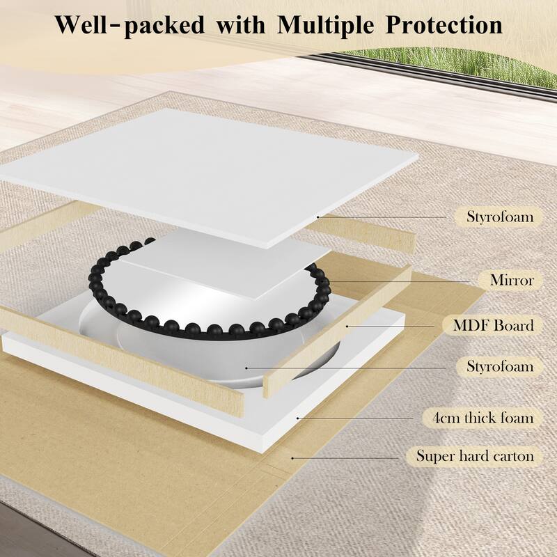 Iron Bead Wall Mirror to Enhance the Overall Otyle